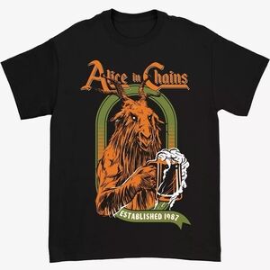 Alice in Chains Black Graphic T-Shirt